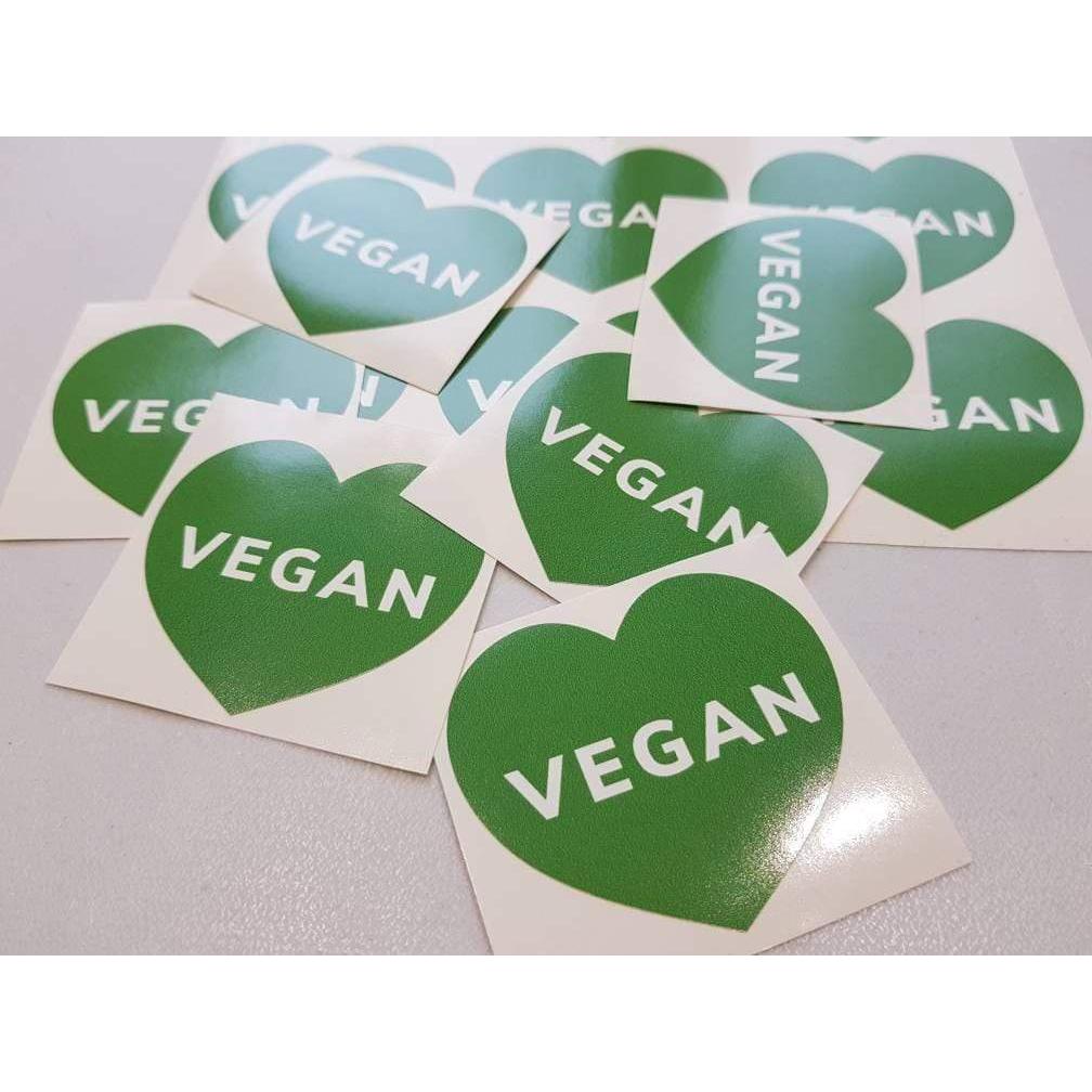 Vegan Sticker, Vegan Decals, Vegan Lover, 100% Vegan, Vegan Heart, Green Vegan, Love Vegan, Vegan Love, Vegan Gifts, Vegan Stickers, Love