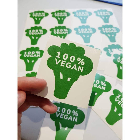 Vegan Laptop Sticker, Sticker Bomb, Vegan Stickers, Vegan Decals, Macbook Vegan Sticker, 100% Vegan, Vegan Gifts, Gifts For Vegans, Broccoli