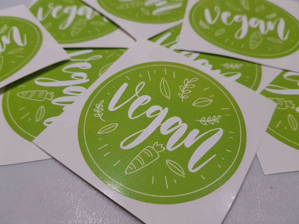 Vegan Sticker, Vegan Stickers, Vegan Gift, Vegan Decal, Laptop Sticker, Animal Rights, Vegan Logo, Vegan Power, Gifts For Vegans, Decals