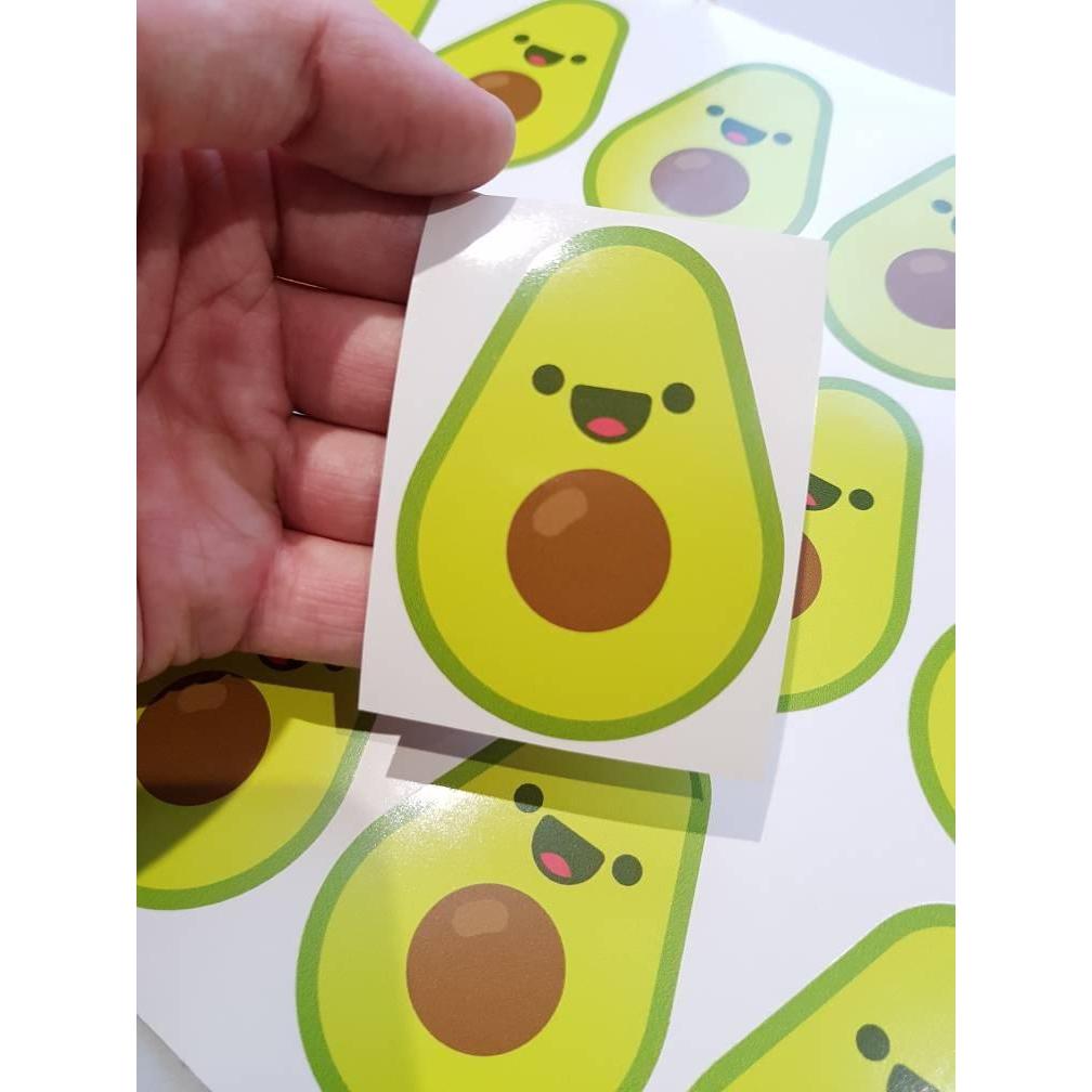 Avocado Sticker, Sticker Bomb, Avocado Decal, Avocado Laptop Decal, Macbopok Decal, Vegan Sticker, Vegan Stickers, Vegan Gift, Vegan Decal