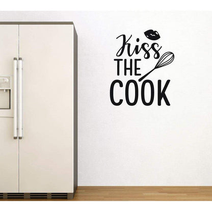 Kiss The Cook Wall Stickers Quotes, Wall decal Quote, Wall Quote, Kitchen Decals, Kitchen Wall Quote, Wall Sticker Kitchen, Wall Art Kitchen