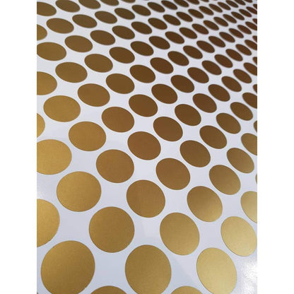 100 Gold Metallic Polka Dot Wall Decals/Wall Stickers, Decoration, Vinyl, Envelope, Car, Office, Home, Nursery Wallpaper, Matte/Gloss