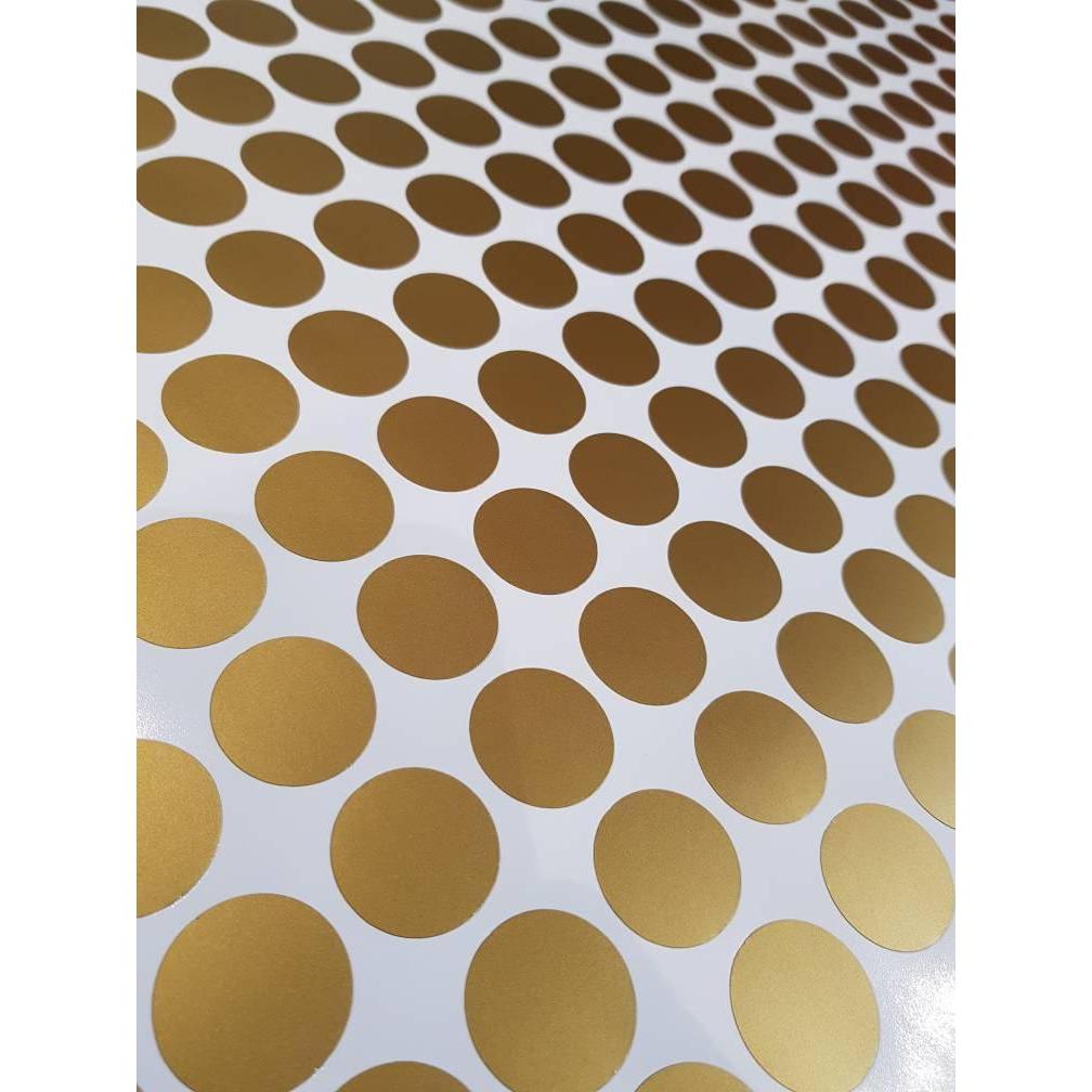 100 Gold Pola Dot Wall decals, Polka Dot Stickers, Nursery Wall Stickers, Polka Dot Decals, Polka Wall Stickers, Gold Wall Decals, Wall Art