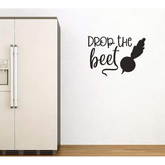 Drop The Beet, Funny Kitchen Wall Sticker, Kitchen Decal, Kitchen Decal, Funny Wall Art, Funny Wall Sticker, Food Wall Decal, Dining Decal