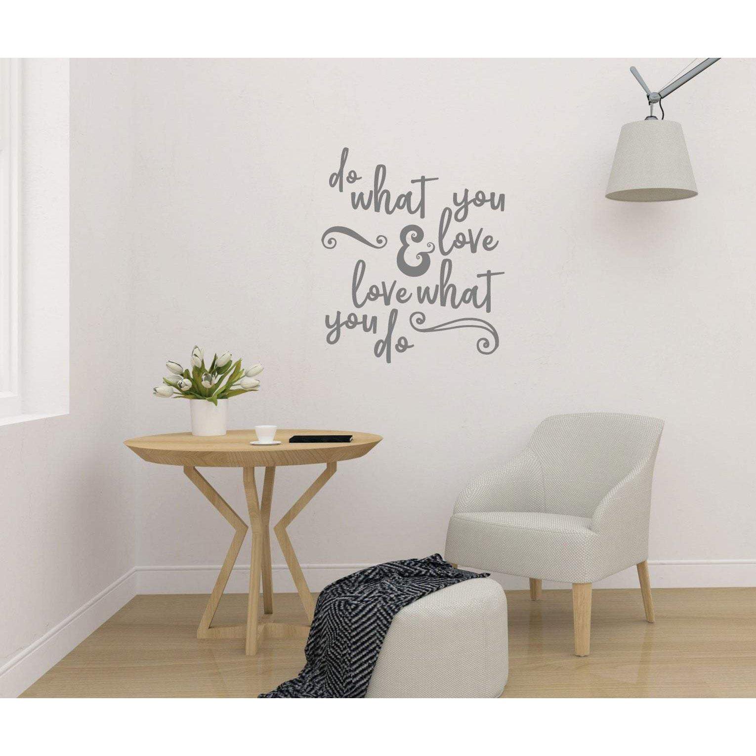 Wall Decal Quote, Do What You Love, Wall Sticker Quote, Wall Decal Quote, Motivational Wall Sticker, Positive Wall Decal, Wall Art, Slogan