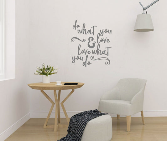 Wall Decal Quote, Do What You Love, Wall Sticker Quote, Wall Decal Quote, Motivational Wall Sticker, Positive Wall Decal, Wall Art, Slogan