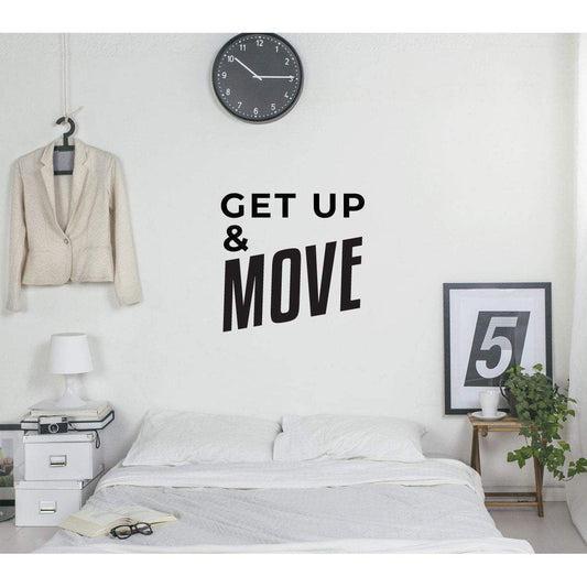 Get Up & Move Motivational Wall Sticker Quote