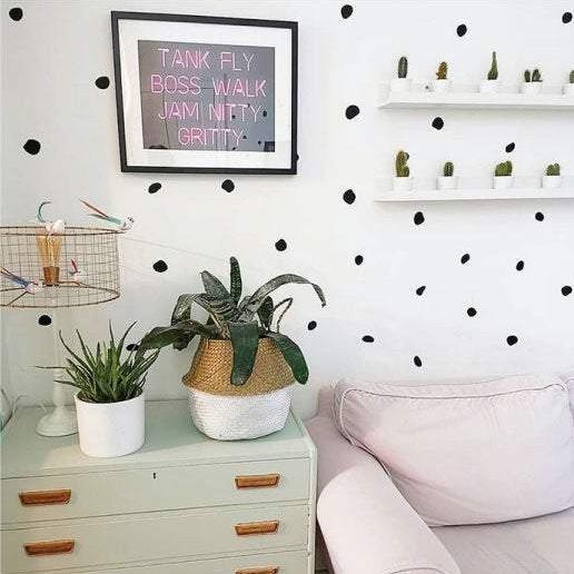 Animal Spot Polka Dot Wall Stickers Polka Decals Home Nursery Office 36 Colours Vinyl Wall Art