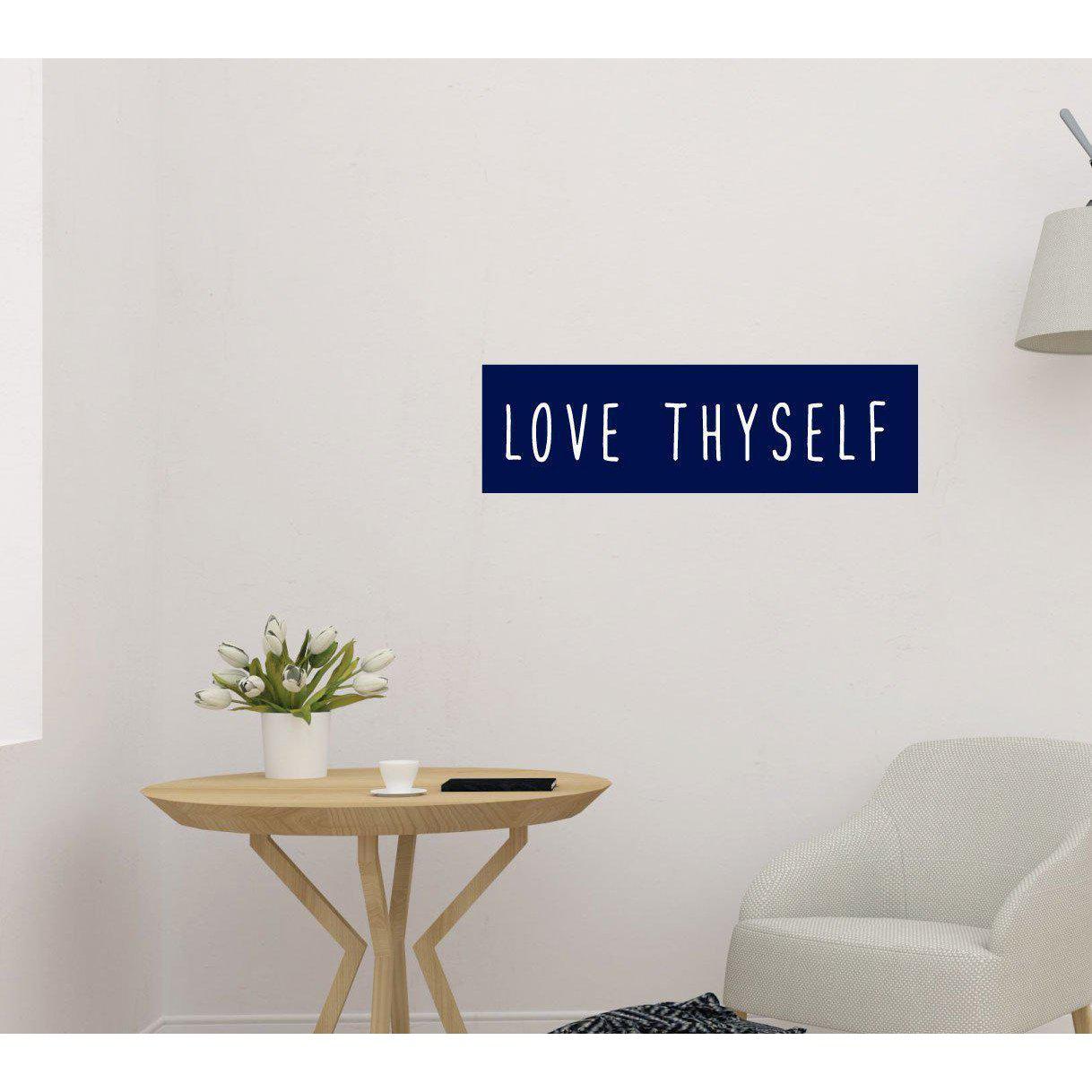 Love Thyself Modern Motivational Wall Sticker Quote