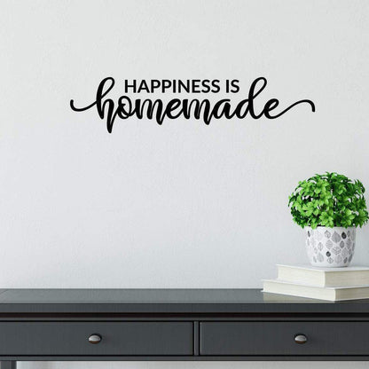 Happiness Is Homemade Family Wall Sticker Quote