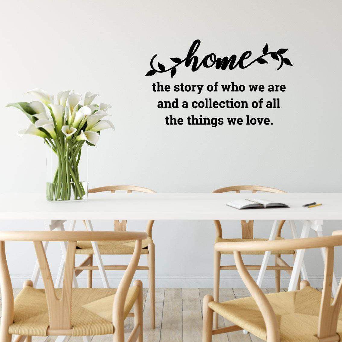 Home The Story Family Wall Art Sticker Quote
