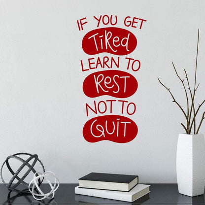 Not To Quit Motivational Wall Sticker Quote