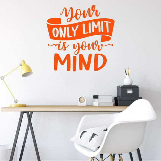 Your Only Limit Is Your Mind Motivational Wall Sticker Quote