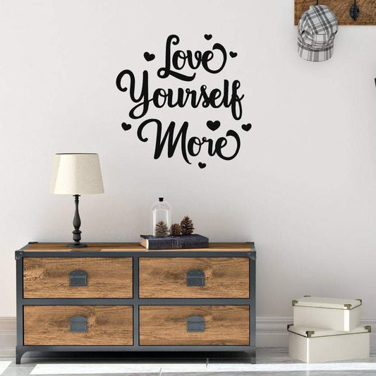 Love Yourself More Motivational Wall Sticker Quote