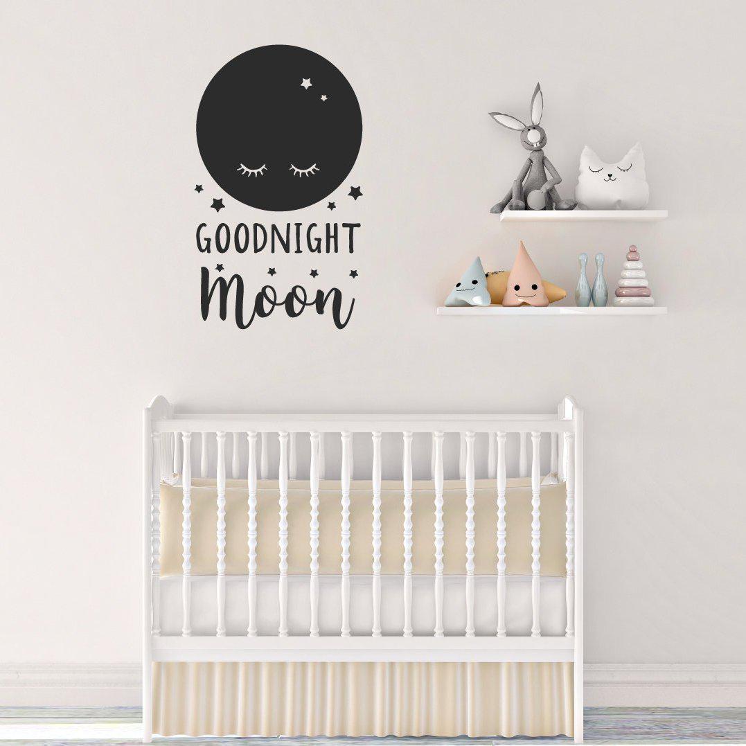 Goodnight Moon Nursery Wall Sticker Quote