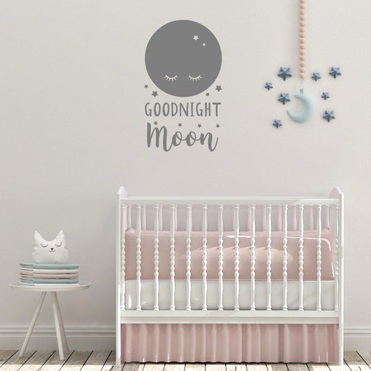 Goodnight Moon Nursery Wall Sticker Quote