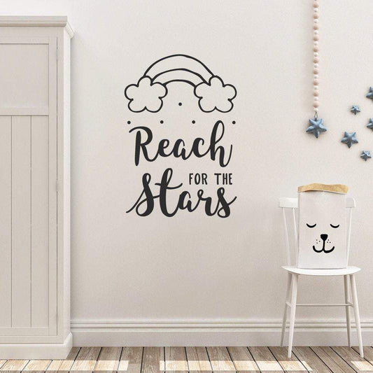 Reach For The Stars Nursery Wall Sticker Quote