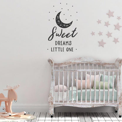 Sweet Dreams Little One Nursery Wall Sticker Quote