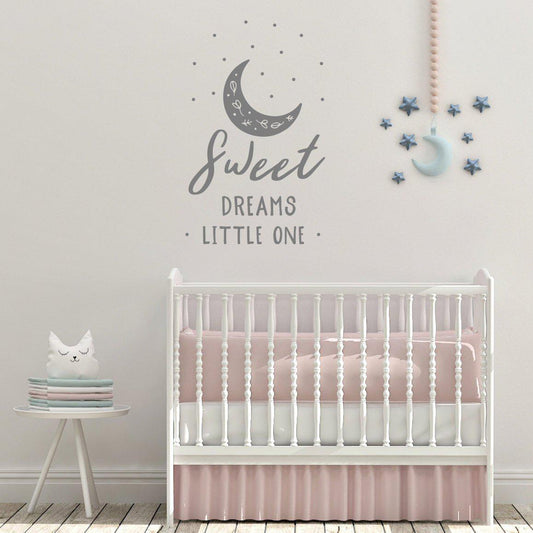 Sweet Dreams Little One Nursery Wall Sticker Quote