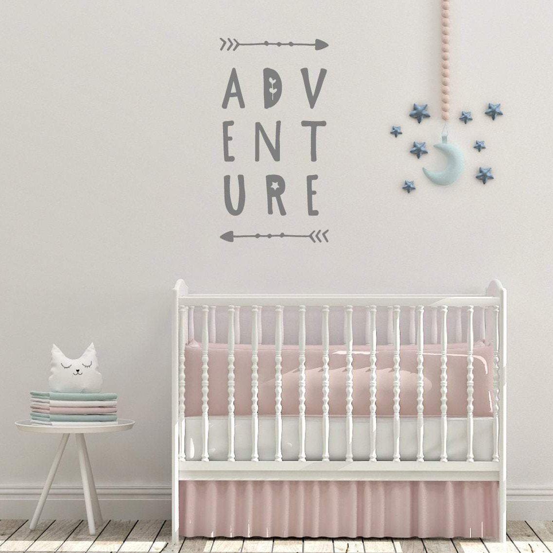 Adventure With Arrows Nursery Wall Sticker Quote
