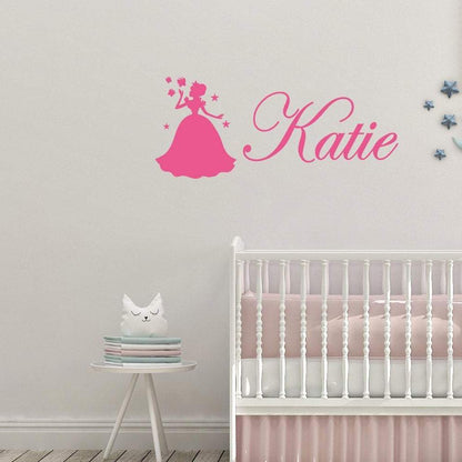 Custom Name Fairy & Butterflies Children's Wall Sticker