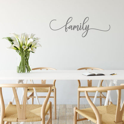 Family Calligraphy Wording Wall Sticker