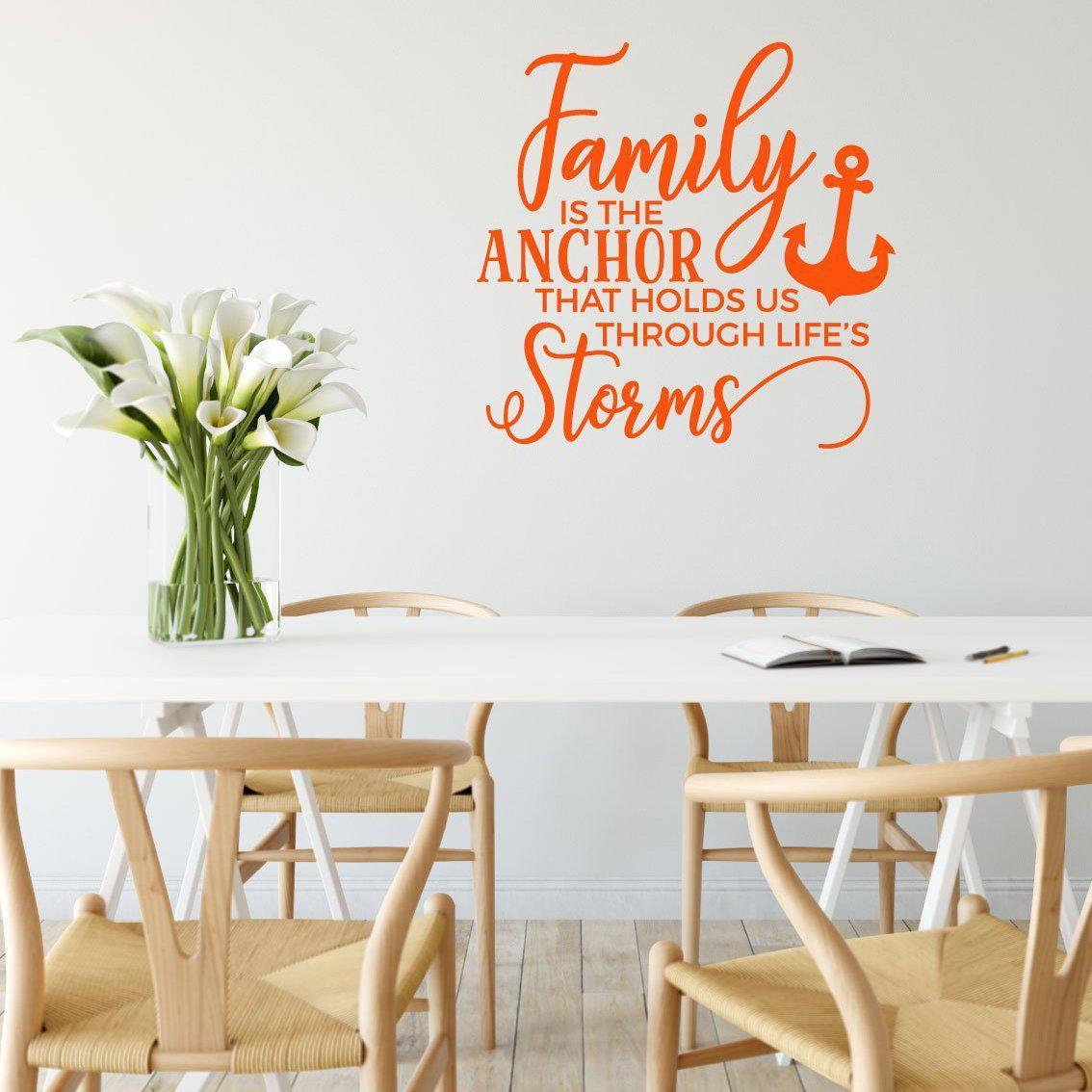 Family Is The Anchor Wall Sticker Quote