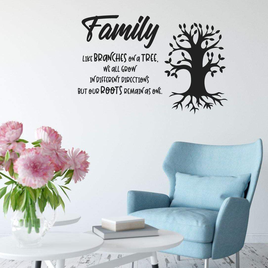 Family Wall Sticker Quote Like Branches On A Tree
