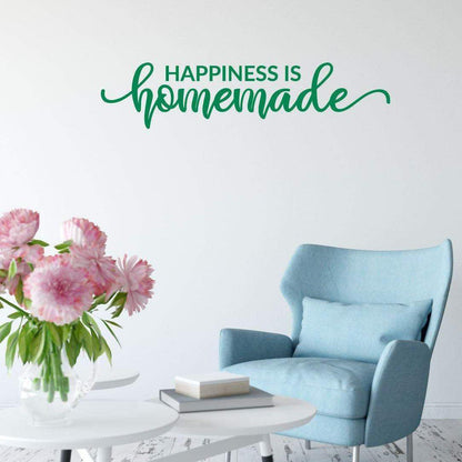 Happiness Is Homemade Family Wall Sticker Quote