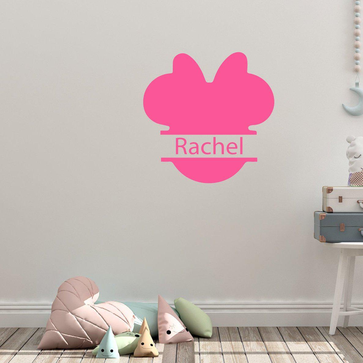 Personalised Name Disney Minnie Mouse Wall Sticker