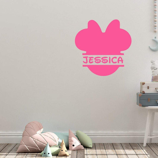 Personalised Disney Minnie Mouse Wall Sticker Name