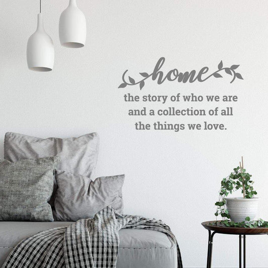 Home The Story Family Wall Art Sticker Quote