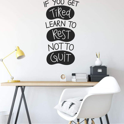 Not To Quit Motivational Wall Sticker Quote