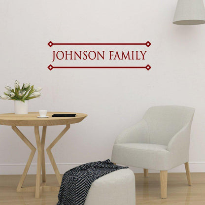 Family Surname Personalised Wall Sticker