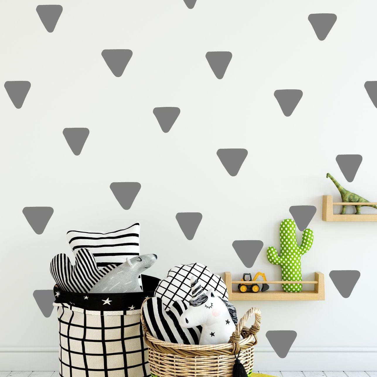 80 Rounded Irregular Triangle Wall Stickers