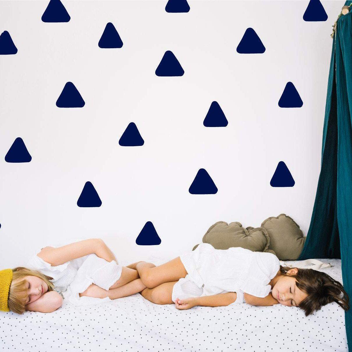 80 Rounded Irregular Triangle Wall Stickers