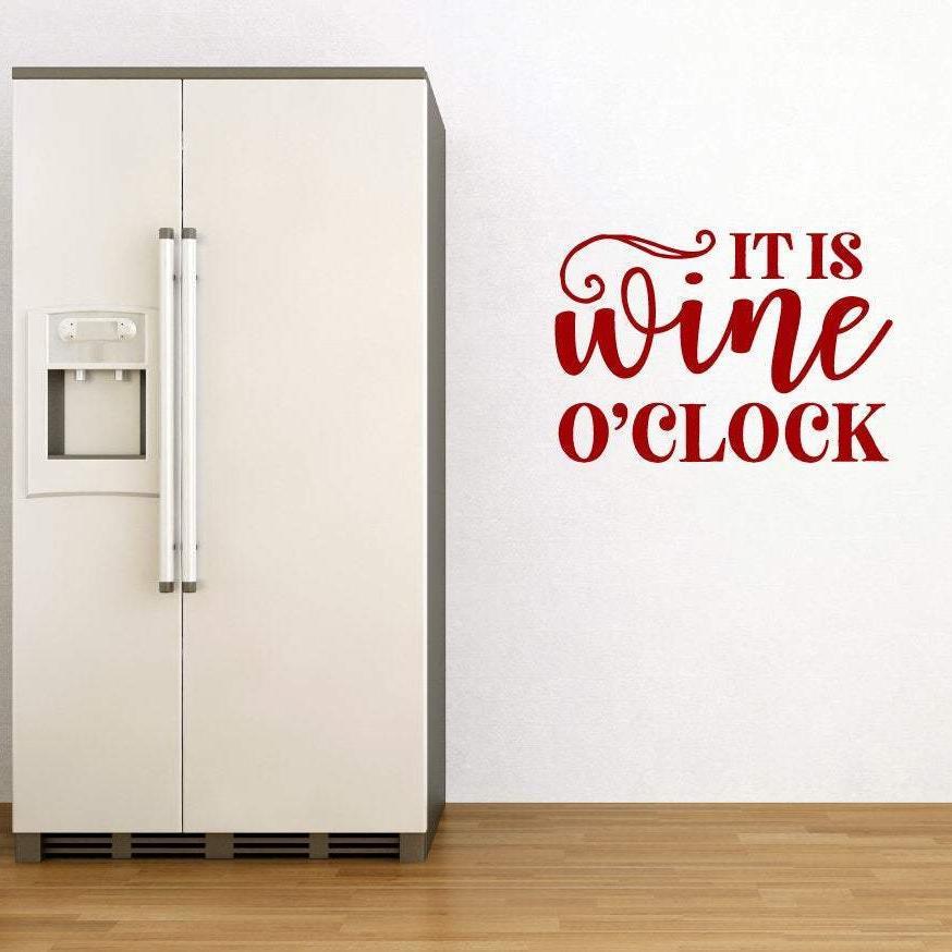 It's Wine O'Clock Kitchen Wall Sticker Quote