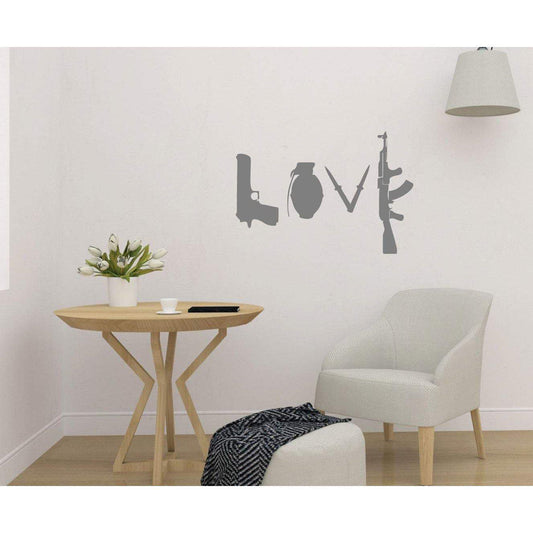 Love Banksy Wall Sticker Weapons