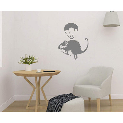 Banksy Parachute Rat Wall Sticker