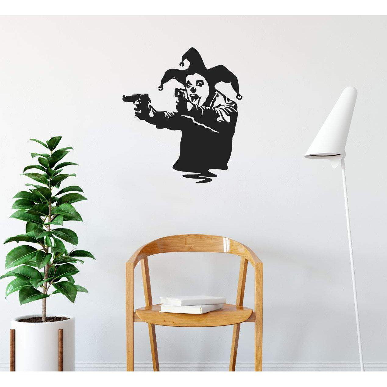 Banksy Joker With Guns Wall Sticker