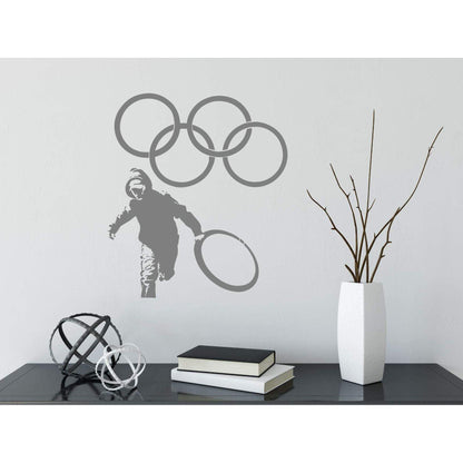 Banksy Olympic Rings Wall Sticker