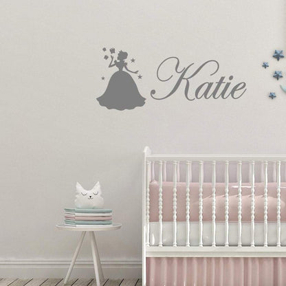 Custom Name Fairy & Butterflies Children's Wall Sticker