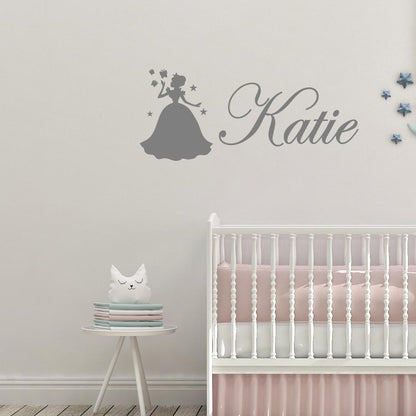 Personalised Name Fairy & Butterflies Wall Sticker