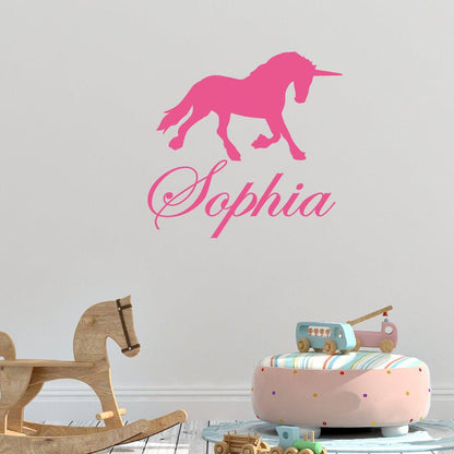 Children's Name Custom Unicorn Wall Sticker