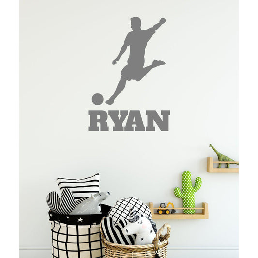 Kids Customised Name Football Wall Sticker