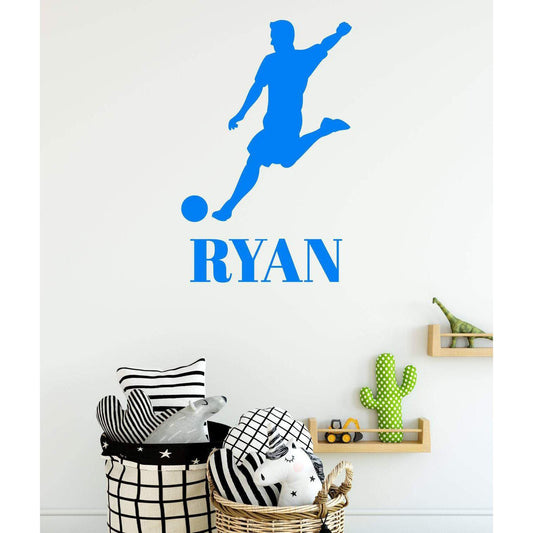 Boys Football Wall Decal Sticker Personalised