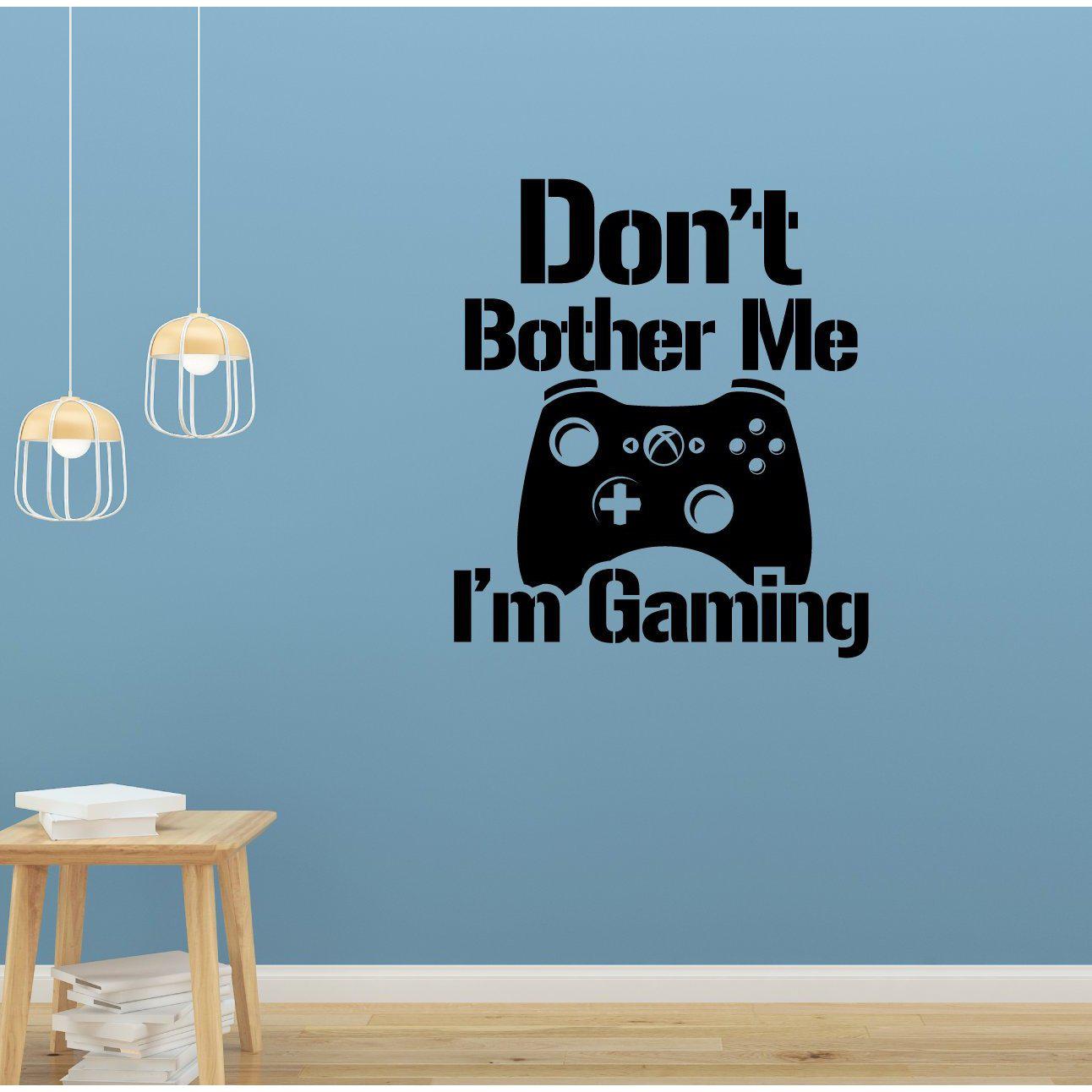 Boys Gamer Wall Sticker Don't Bother Me I'm Gaming