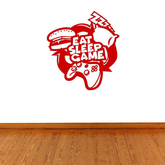 Eat Sleep Game Gaming Wall Sticker Decal