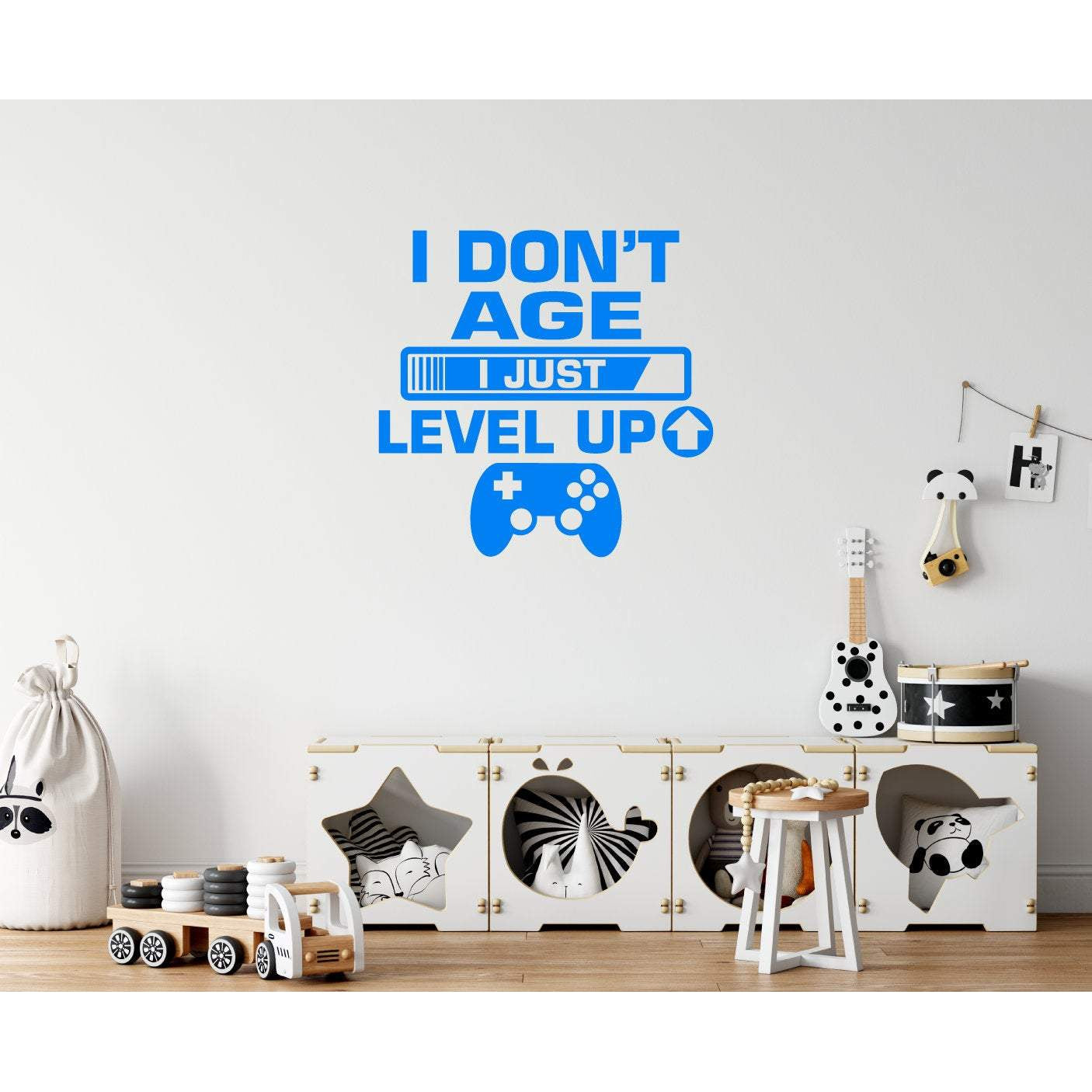 I Don't Age I Just Level Up Controller Gaming Wall Sticker