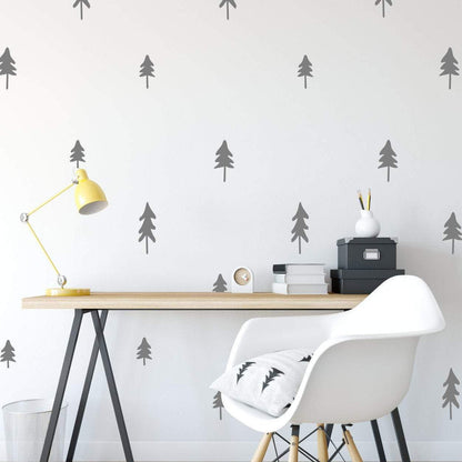 30 Mini Tree Pattern Wall Stickers Pack